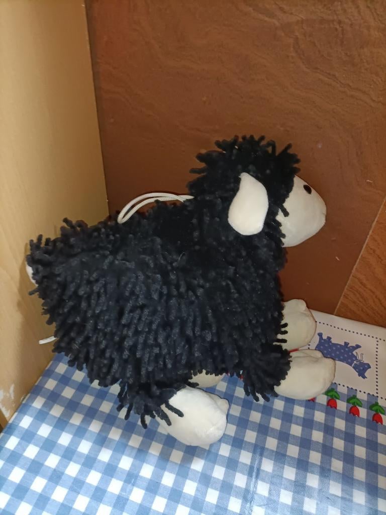 Texel schaap knuffel zwart Toy Amsterdam 32 cm lang, Ophalen of Verzenden