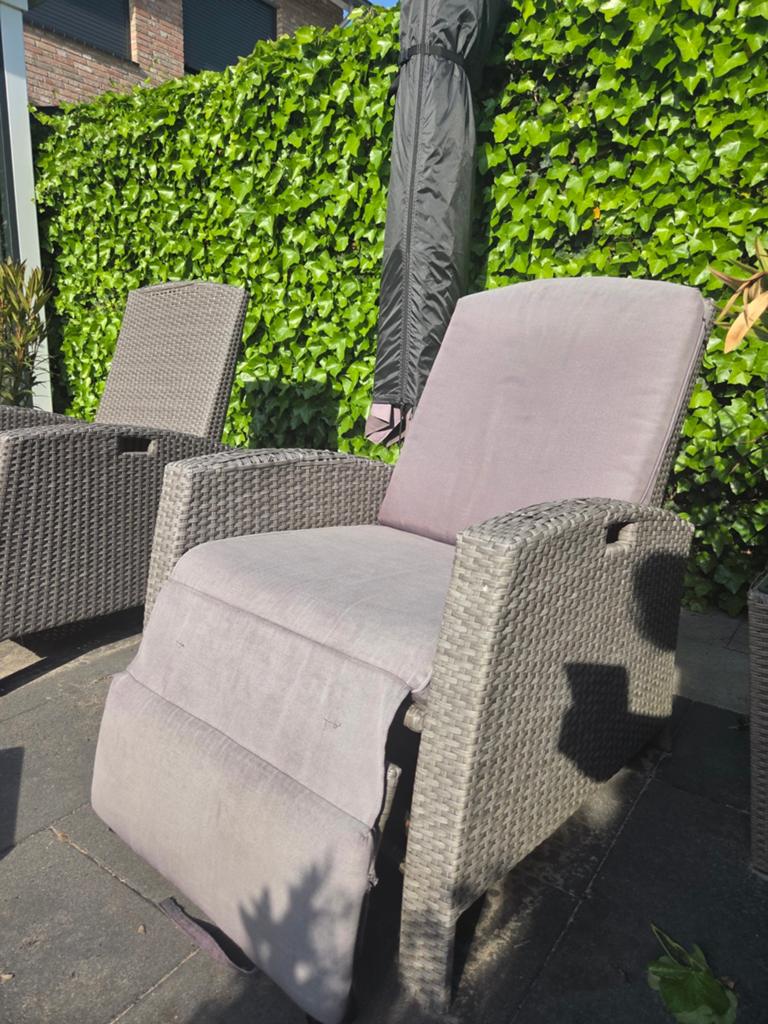 Tuinstoelen met lig functie, Ophalen of Verzenden, Gebruikt, Kunststof
