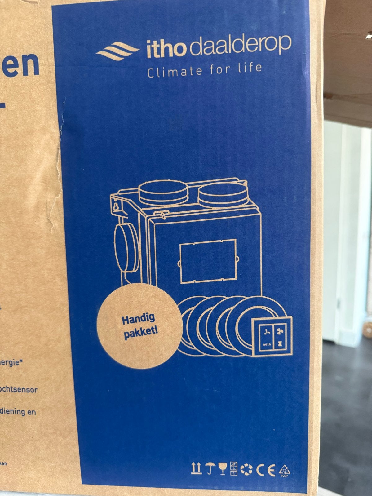 Itho Daalderop CVE ECOVE Ventilatiepakket - Nieuw, Ophalen of Verzenden, Nieuw, Ventilator en Afzuiger