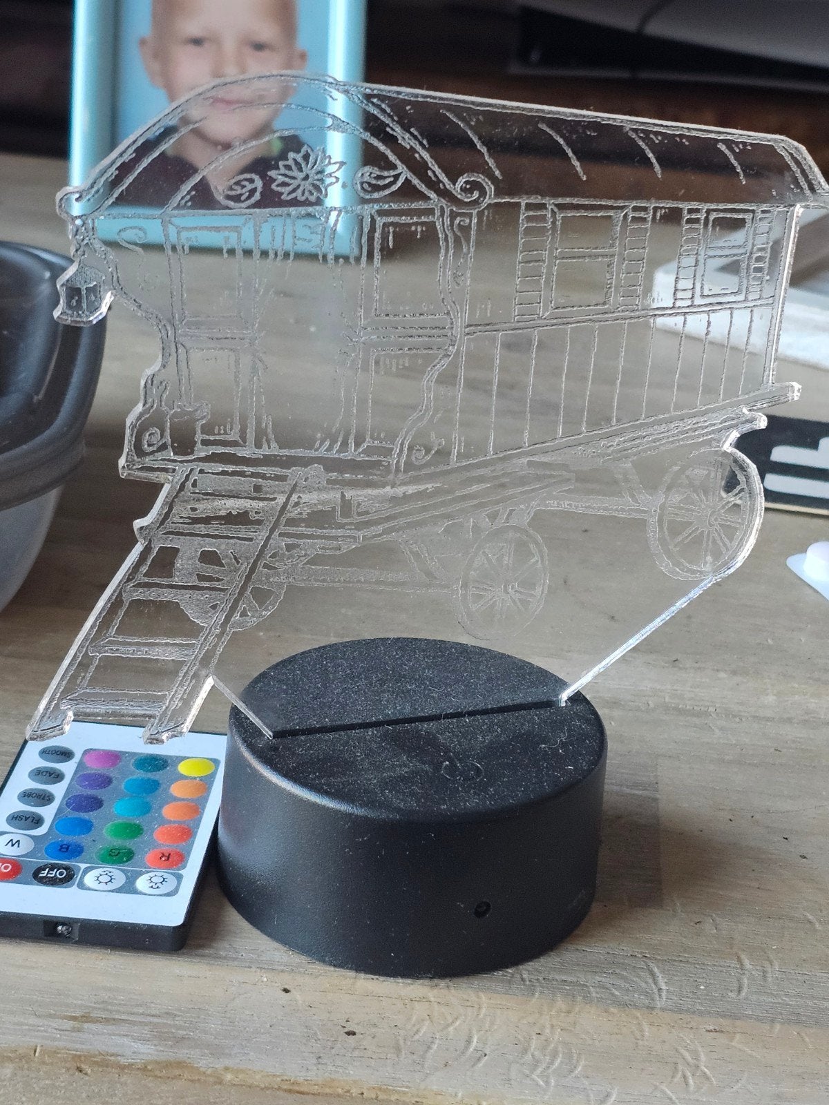 te koop mooie woonwagen lampje  met afstand bedieding, Ophalen, Nieuw, Overige materialen