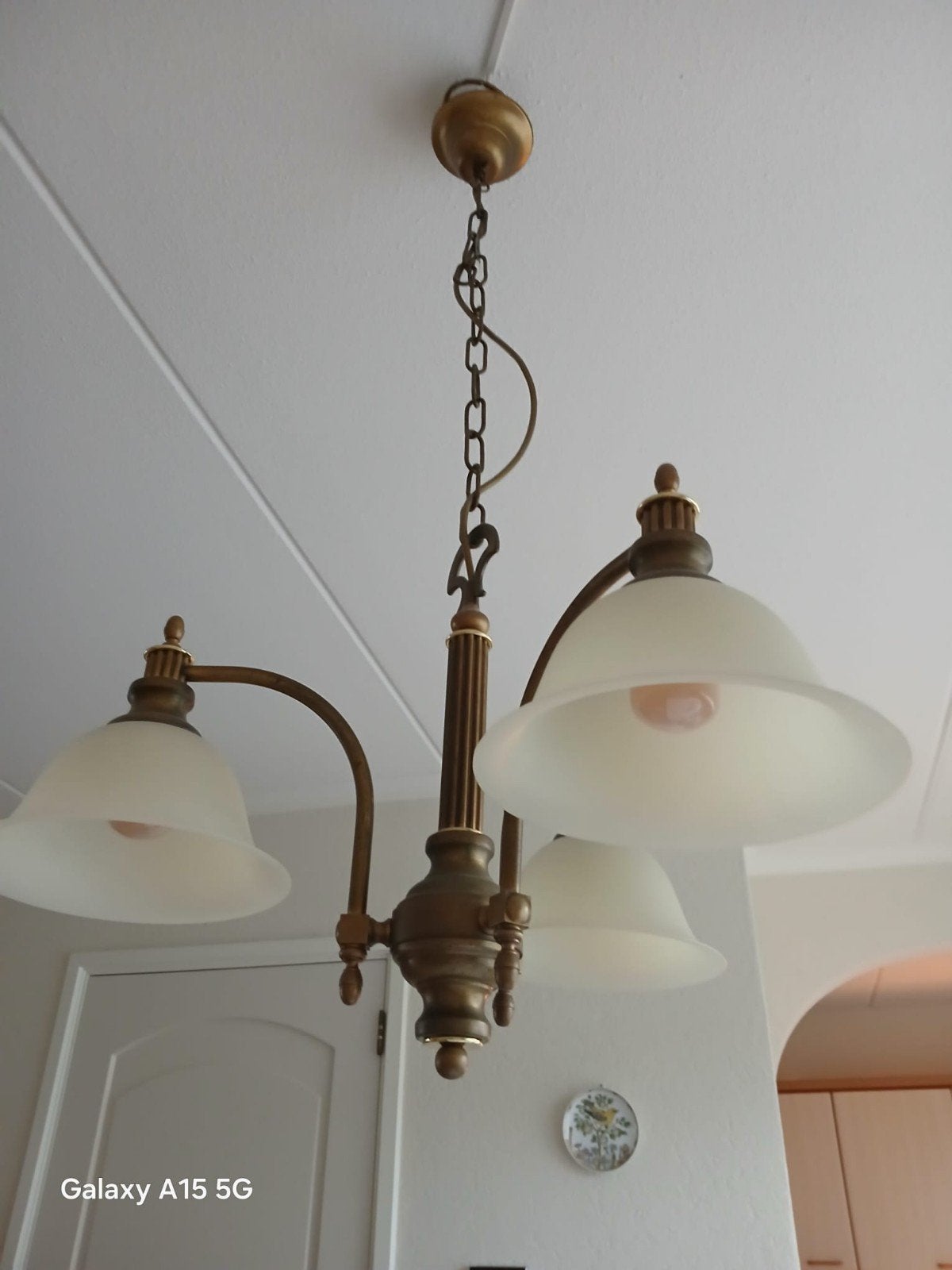 hanglamp koperkleurig, Ophalen, Gebruikt, Klassiek, E27 (groot)
