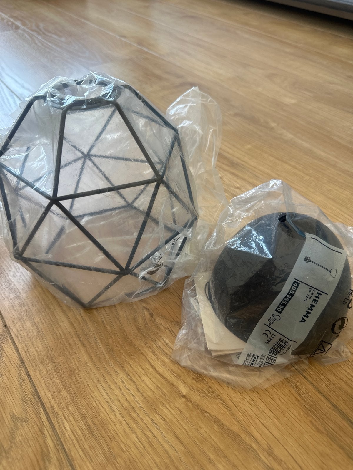 IKEA HEMMA fitting en lampshade, nieuw in verpakking, Ophalen, Minder dan 50 cm, Nieuw, Minder dan 25 cm