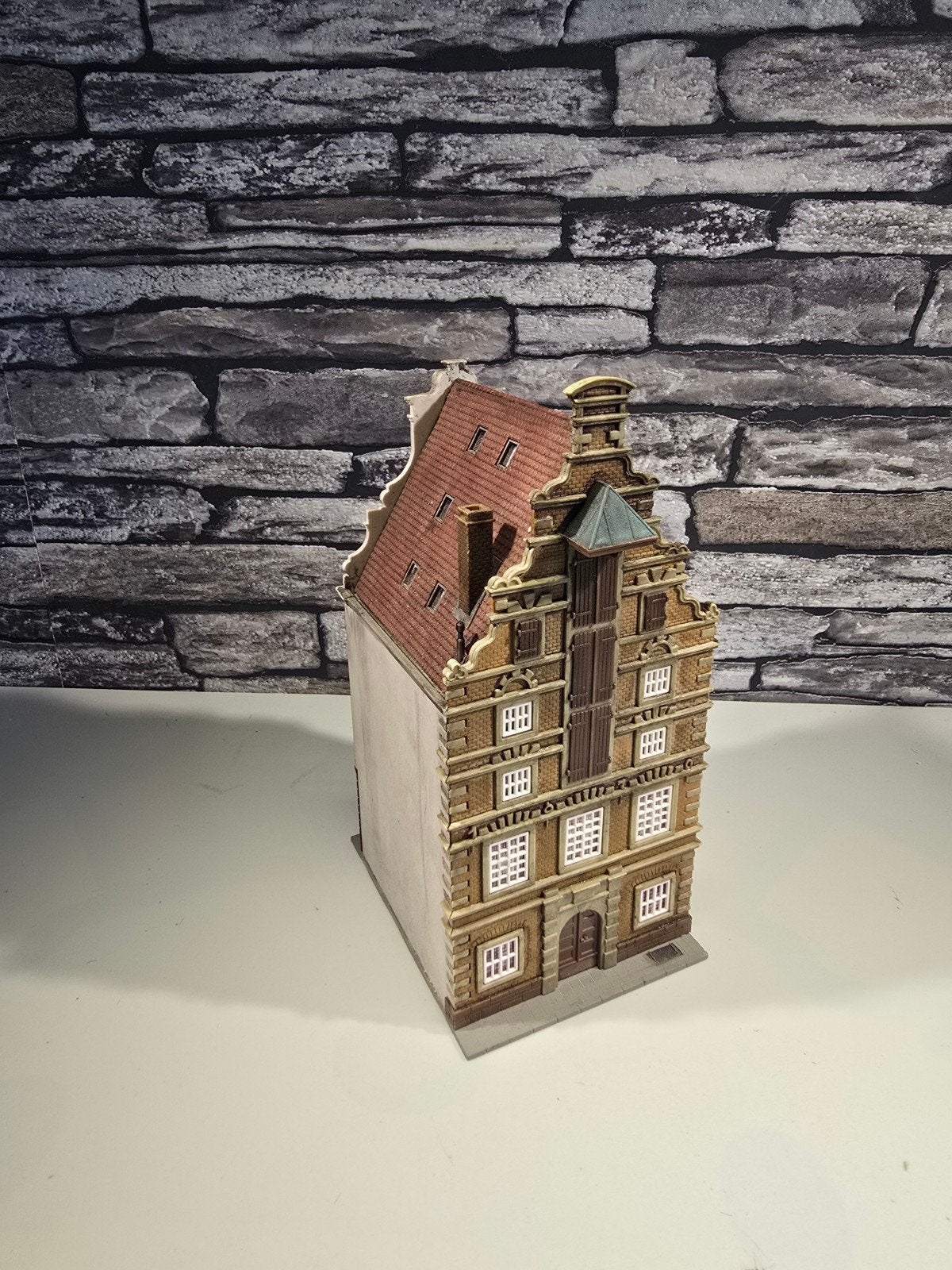trapgevelhuis grachtenpand N spoor modeltrein 1:160, Overige merken, Gebruikt, Gelijkstroom of Wisselstroom, Brug, Tunnel of Gebouw