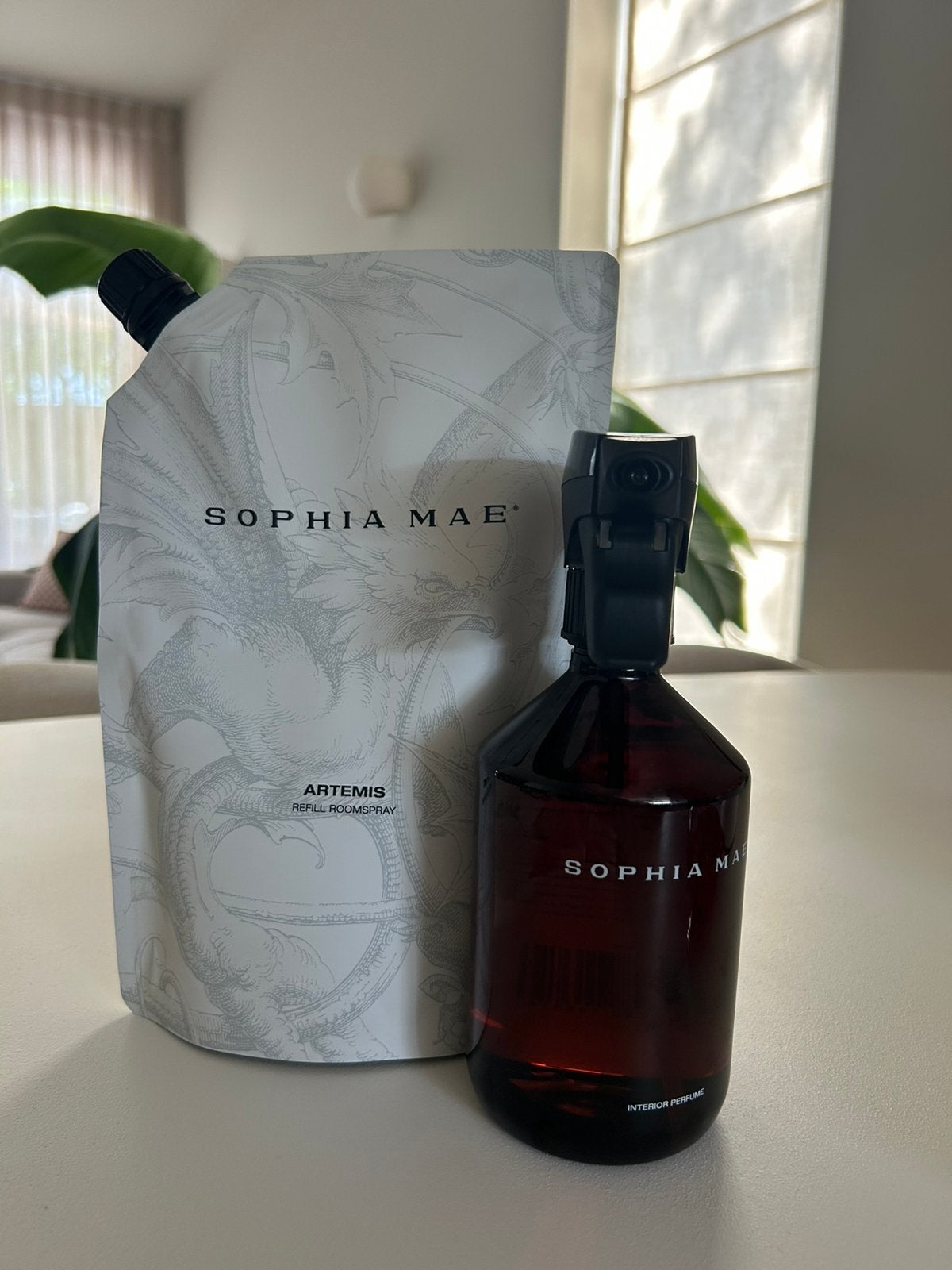 Sophia Mae roomspray + refill Artemis, Ophalen of Verzenden, Nieuw, Bruin, Overige materialen