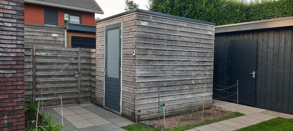 Berging 290x230, Ophalen, Gebruikt, Hout, Fietsenberging