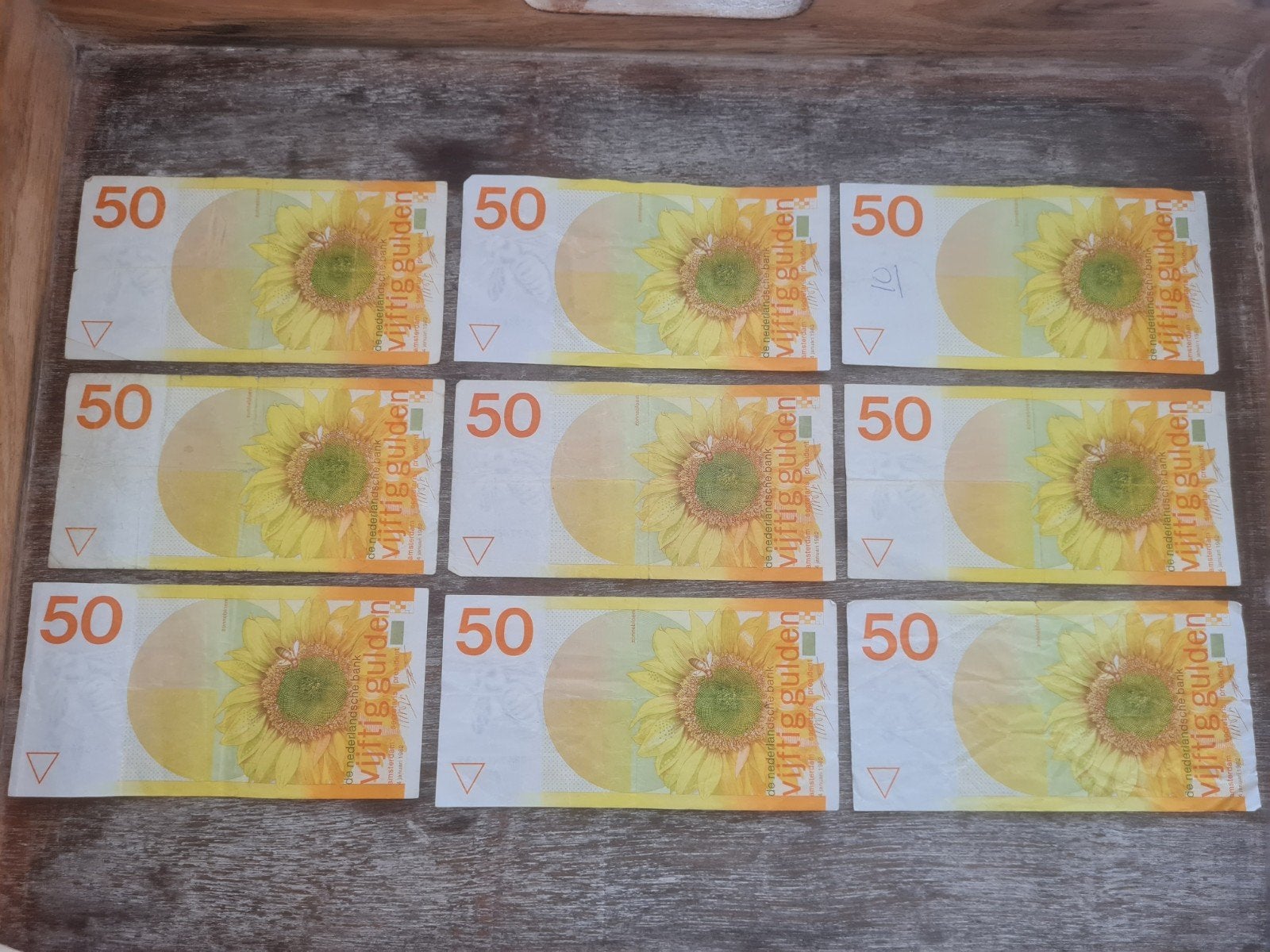 Set 9x 50 gulden, Ophalen of Verzenden, 50 gulden