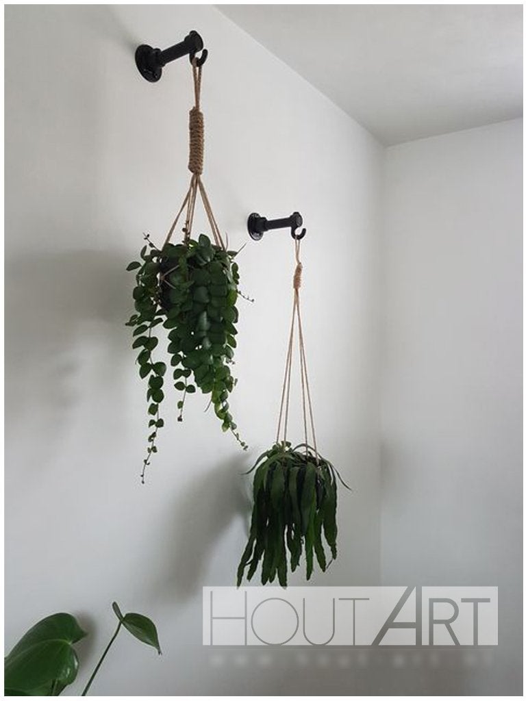Plantenhanger zwarte steigerbuis!, Metaal, Zwart, Info@hout-art.nl, Ophalen of Verzenden
