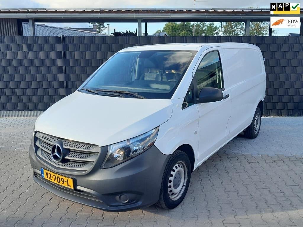 LAGE KM STAND!! Mercedes-Benz Vito 1.6 CDI 84KW 2016, Stof, 4 cilinders, Wit, Parkeersensor