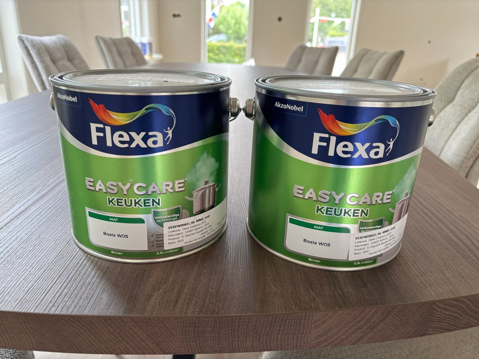 Flexa Easy Care Keuken Muurverf Mat - Sandy Beach 3016, Beige, Nieuw, Ophalen of Verzenden, Verf