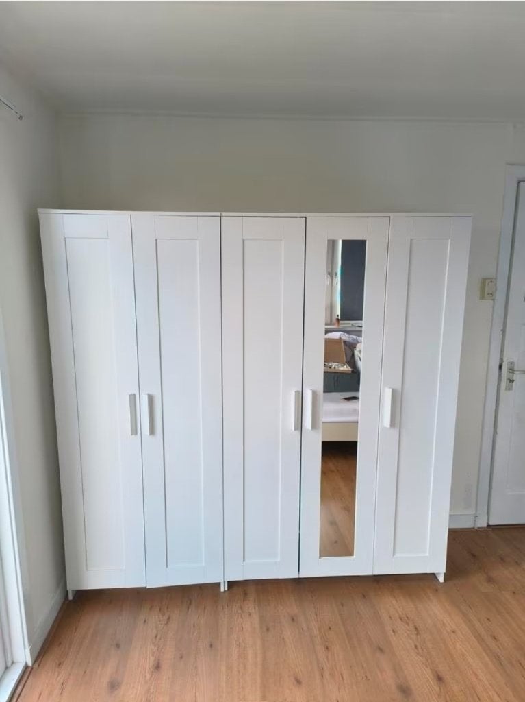 4x Brimnes kledingkast 2 doors wardrobe Ikea wit, Ophalen, 100 tot 150 cm, Zo goed als nieuw, 150 tot 200 cm