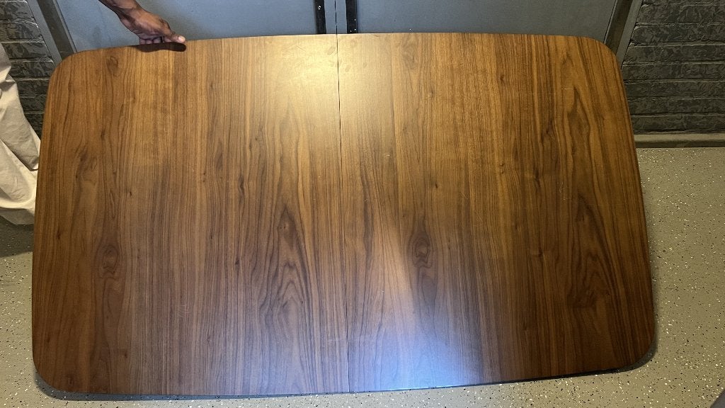 Uitschuifbare Eettafel Walnoot, Huis en Inrichting, Ophalen, Gebruikt, 50 tot 100 cm, Vijf personen of meer