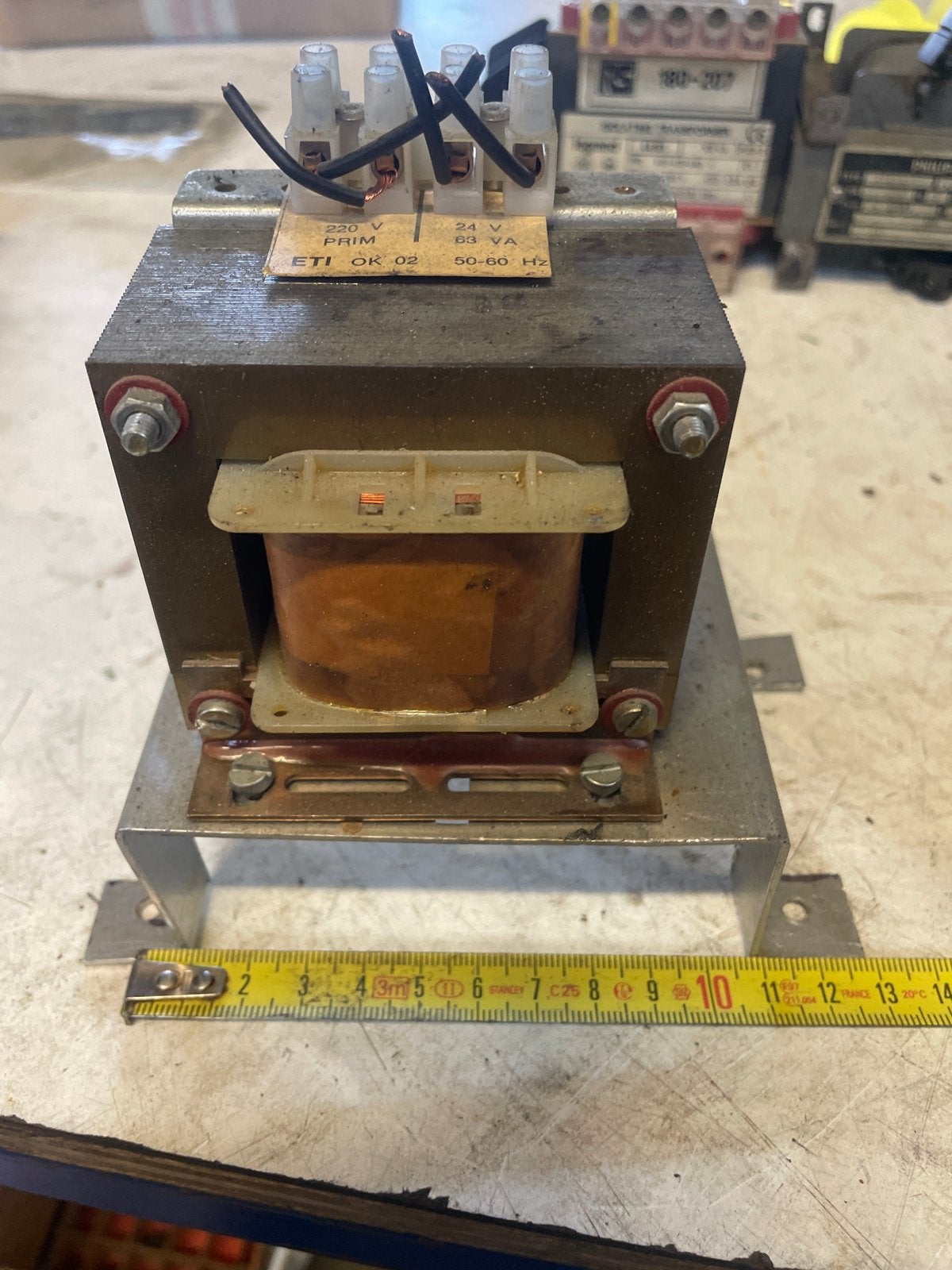 ETI OK 02 Transformator 220V naar 24V 63VA, Doe-het-zelf en Verbouw, Elektra en Kabels, Gebruikt, Omvormer, Overige merken, Ophalen