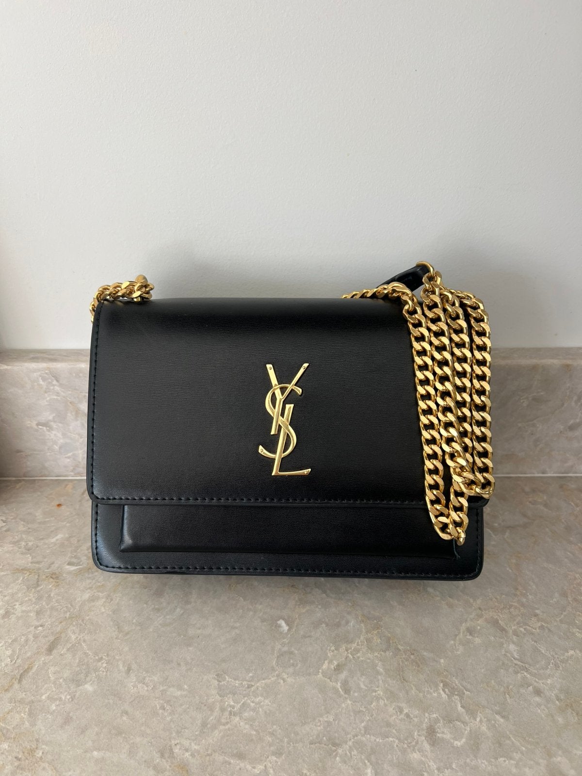 YSL sunset medium schoudertas, Verzenden, Nieuw, Zwart, Schoudertasje