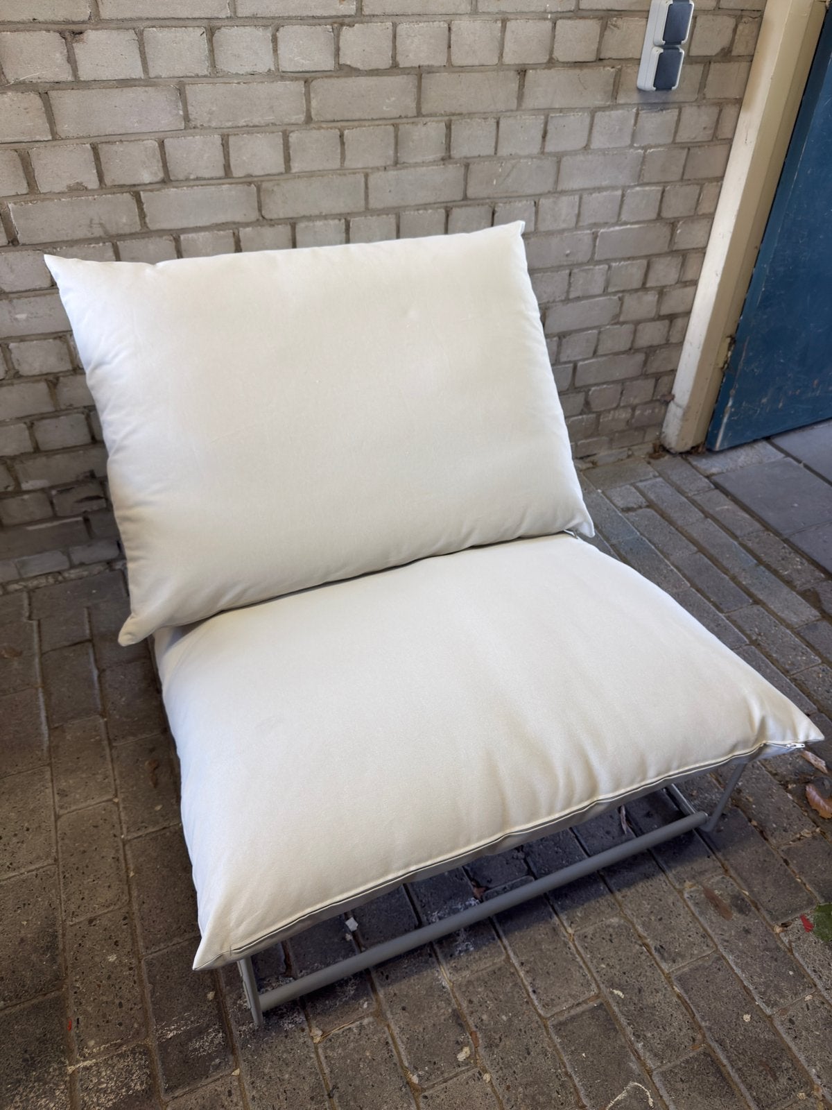 IKEA Havsten Fauteuil Buiten Terras Balkon Sofa Tuinstoel, Ophalen, Zo goed als nieuw, Metaal, Verstelbaar