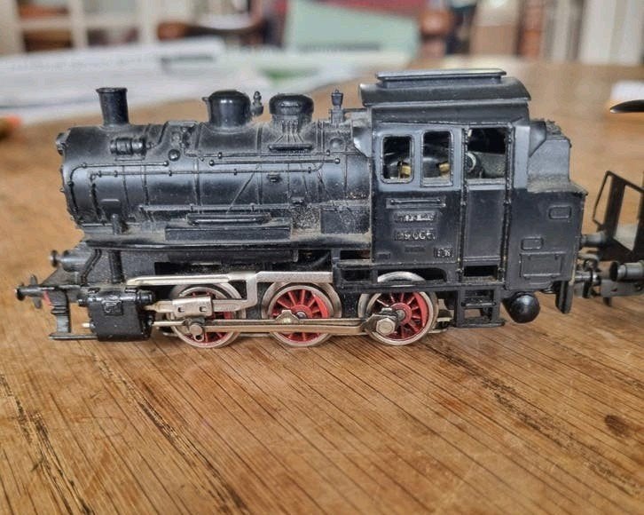 Vintage Märklin Stoomlocomotiefje 89 005  1950/60, Wisselstroom, Gebruikt, Locomotief, Ophalen of Verzenden