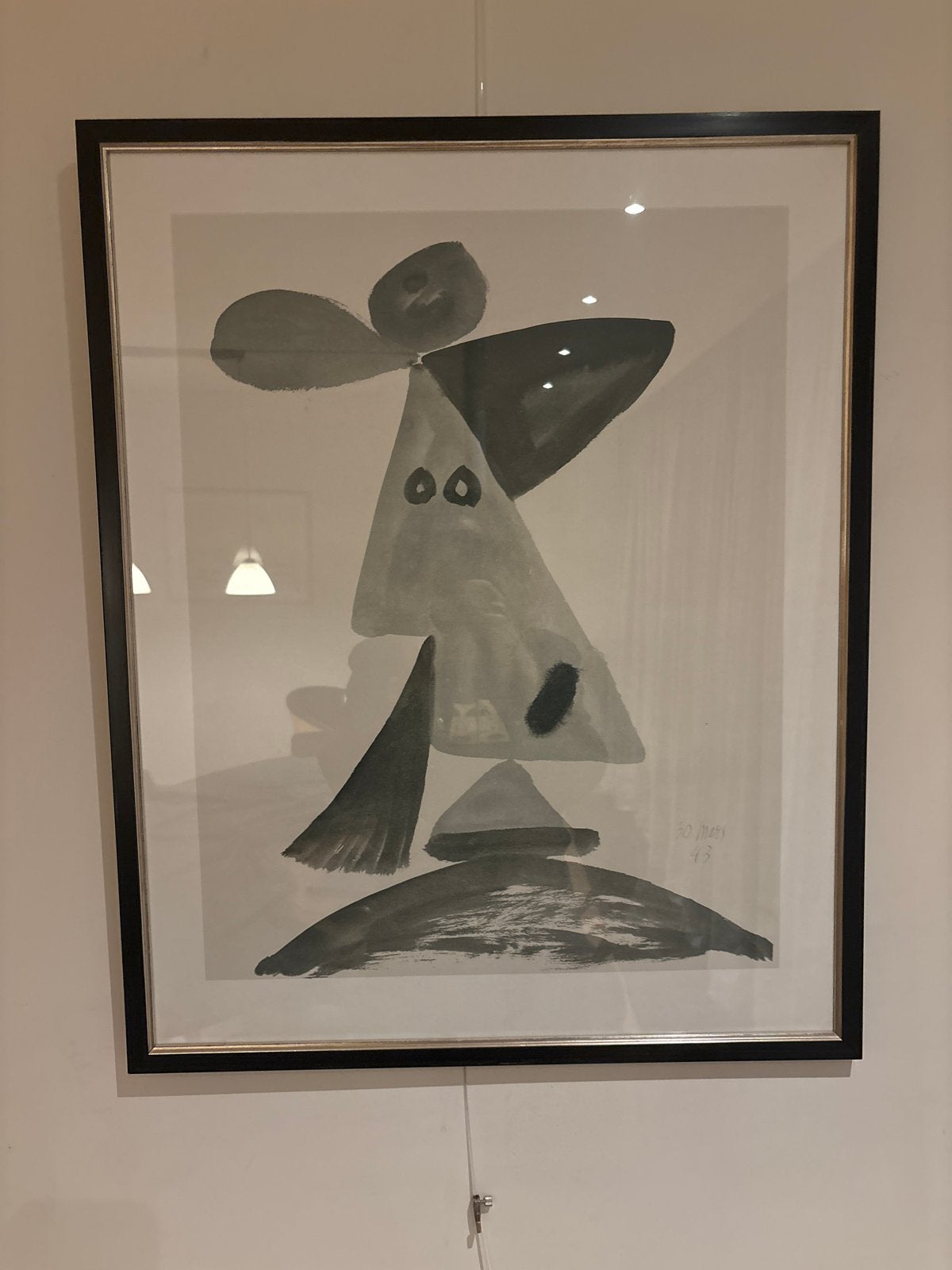 Ingelijste Kunstprint Pablo Picasso Femme au Chapeau (1943), Antiek en Kunst, Ophalen, Abstract, Aquarel, Papier/karton