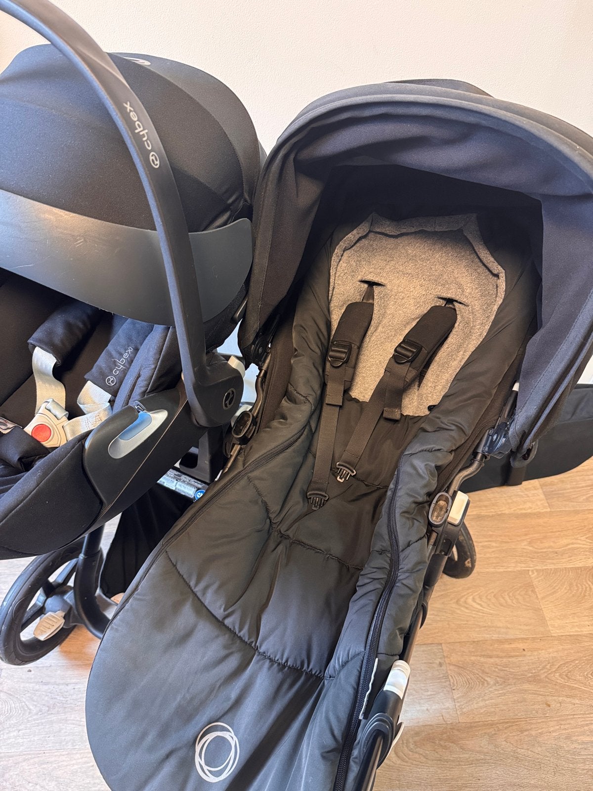 Bugaboo Donkey 5 Duo met Cybex autostoel en accessoires, Ophalen, Gebruikt, Combiwagen, Duowagen