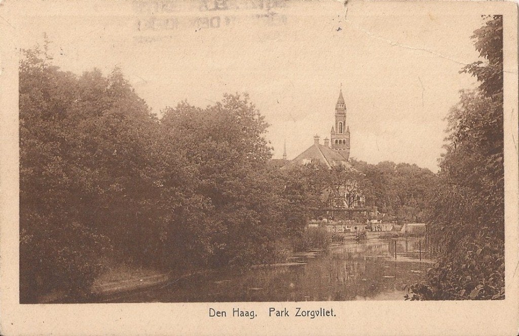 Den Haag Park Zorgvliet 1929 uitg. De Bijenkorf, Ophalen of Verzenden, 1920 tot 1940, Gelopen, Zuid-Holland