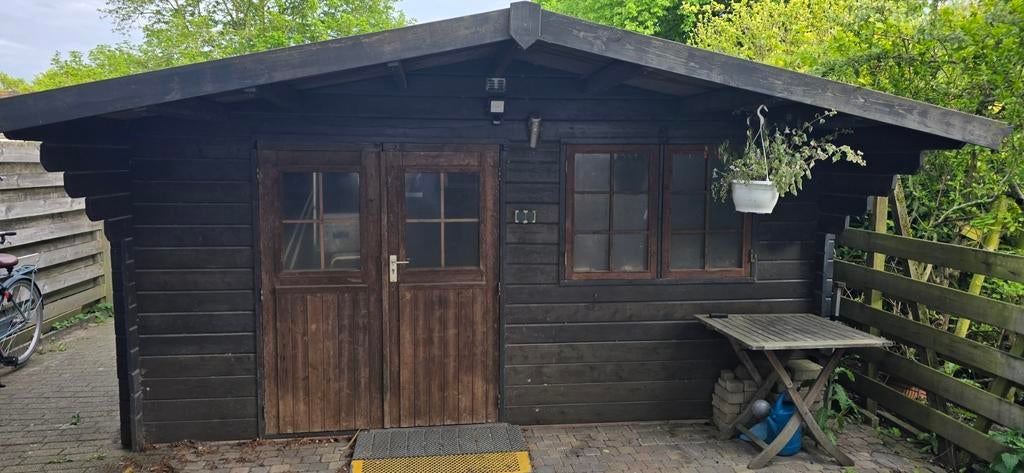 Houten Tuinhuis binnenmaat 4.2x3.55m - Gebruikt, Ophalen, Gebruikt, Hout, Overige typen