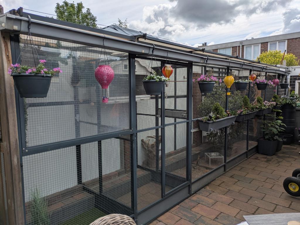 Zeer complete vogel volière incl vogels, Dieren en Toebehoren, Ophalen, Aluminium, Vogelkooi