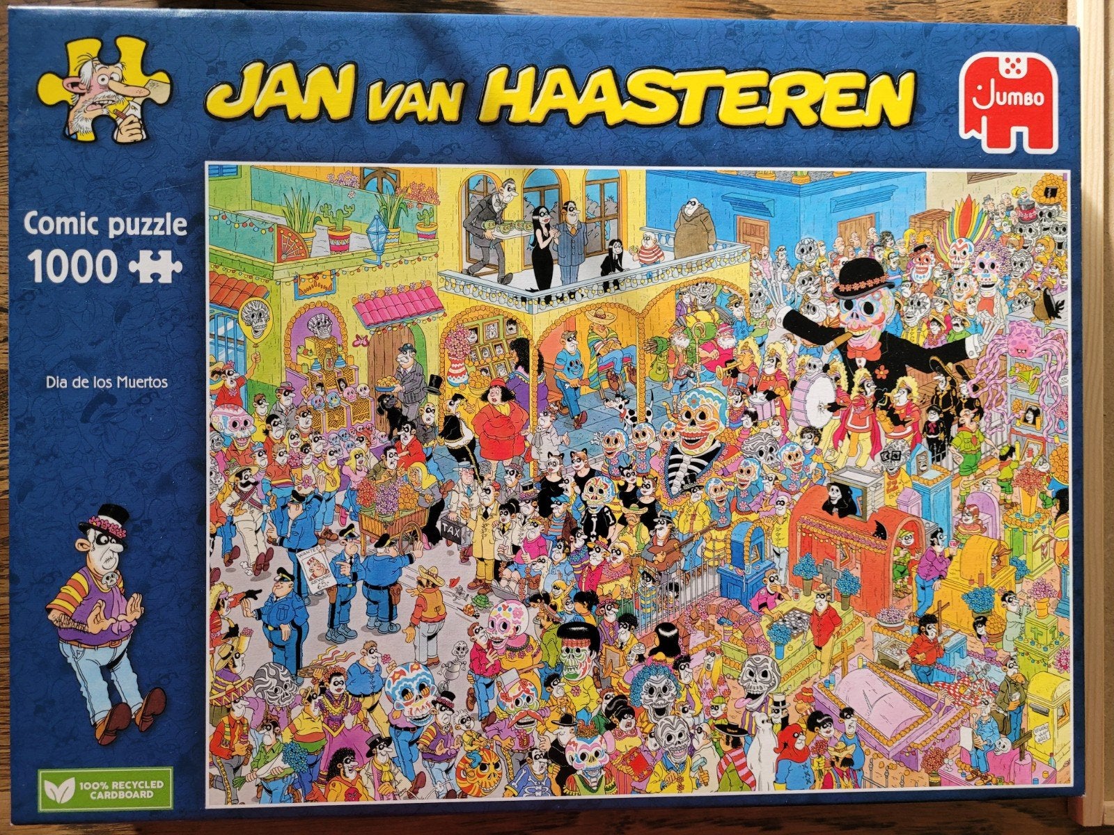 Jan van Haasteren, Dia de los Muertos, 1000 stukjes, Ophalen of Verzenden, 500 t/m 1500 stukjes, Zo goed als nieuw