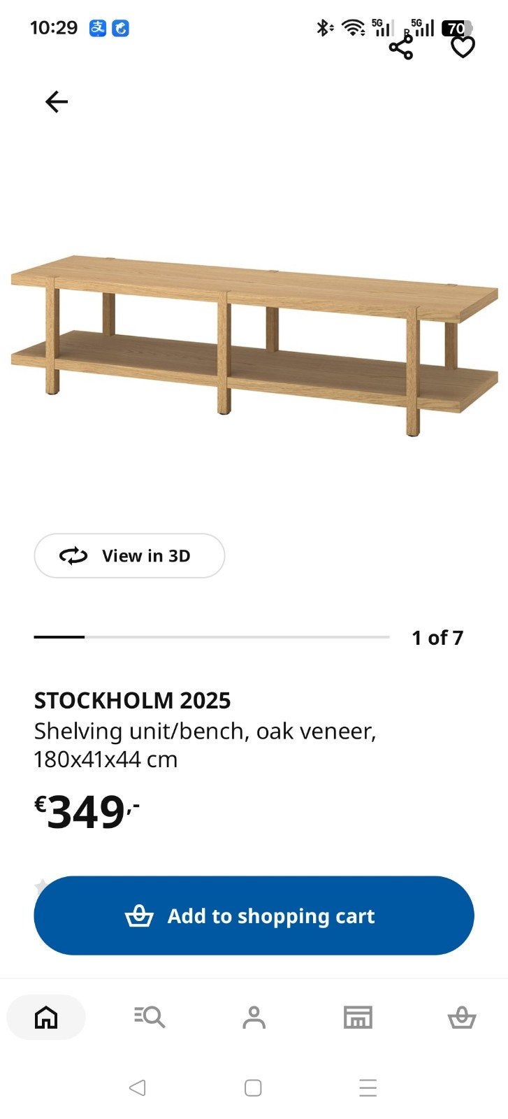 Nieuwe IKEA STOCKHOLM 2025 wandplank/bankje eikenfineer, Huis en Inrichting, Tafels | Salontafels, Ophalen, Nieuw, Rechthoekig
