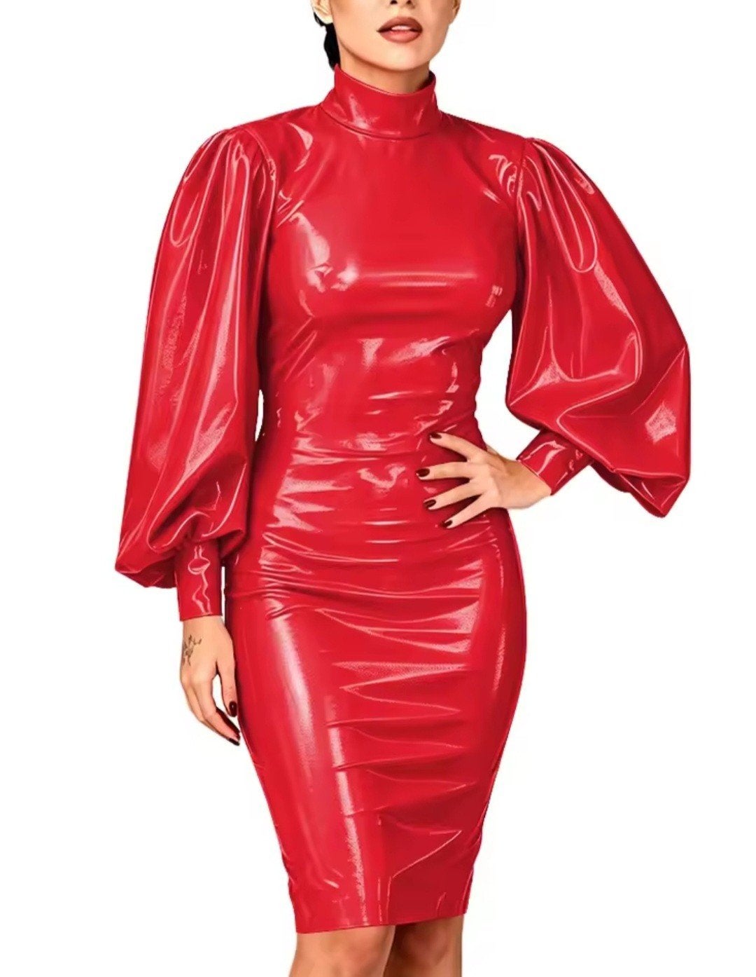 Prachtige Mooie Shape Mouwen Jurk, tm 3XL, Verzenden, Nieuw, Boven de knie