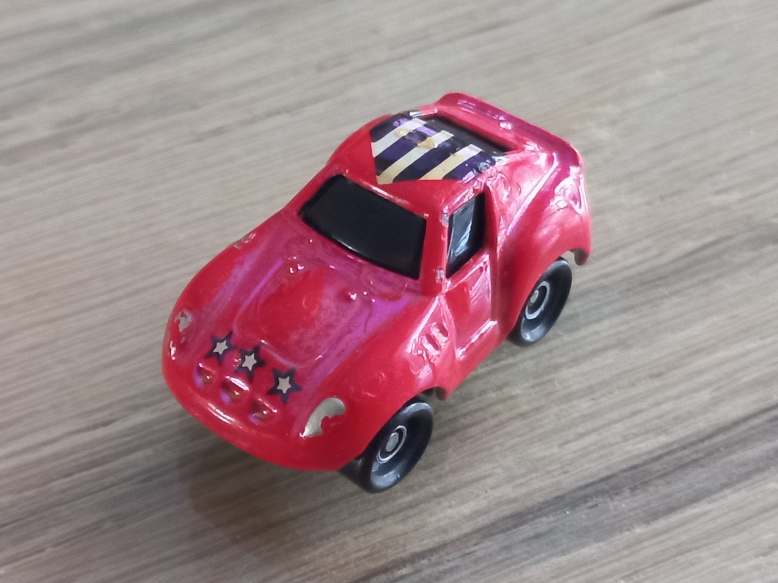 een klein rood metalen micro speelgoedautootje, Ophalen of Verzenden, Gebruikt, Auto