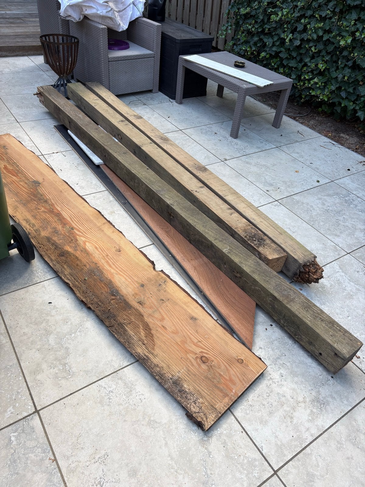GRATIS Diverse partij hout: balken en planken, Gebruikt, 250 tot 300 cm, 50 mm of meer, Balk