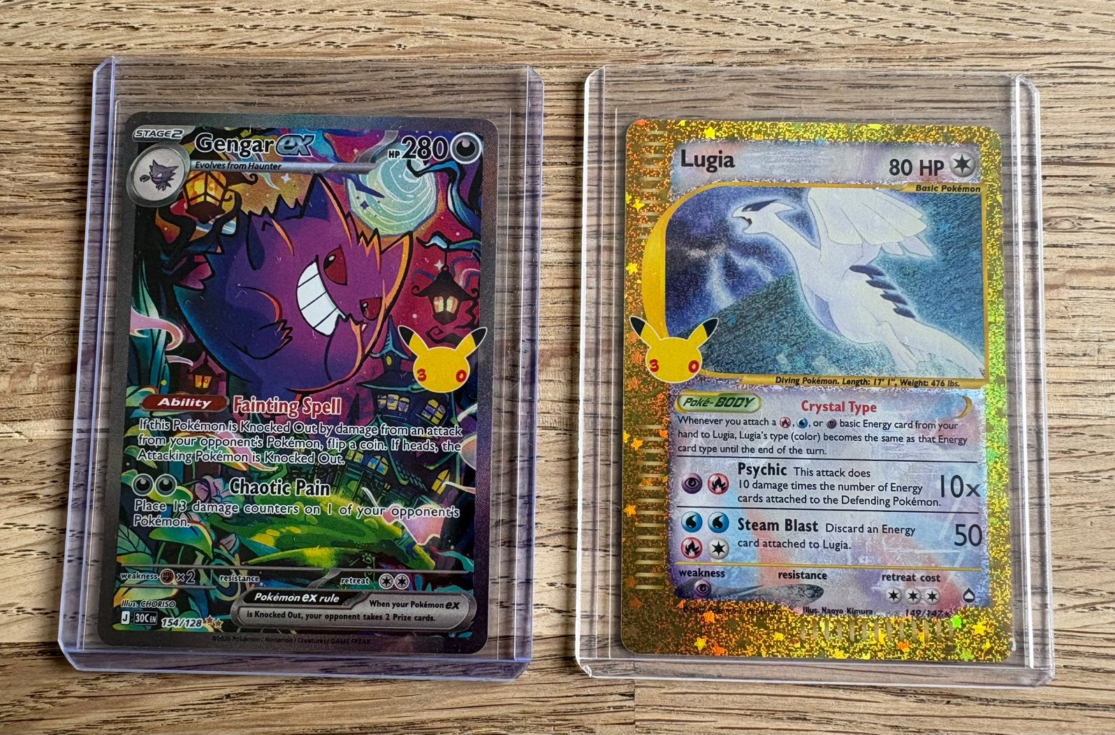 Lugia en Gengar van 30th celebration Pokemon, Hobby en Vrije tijd, Ophalen, Nieuw