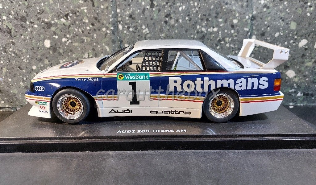 Audi 200 Trans AM WMS #1 ROTHMANS 1:18 Werk83 Werk012, Hobby en Vrije tijd, Modelauto's | 1:18, Verzenden, Nieuw, Auto, Overige merken