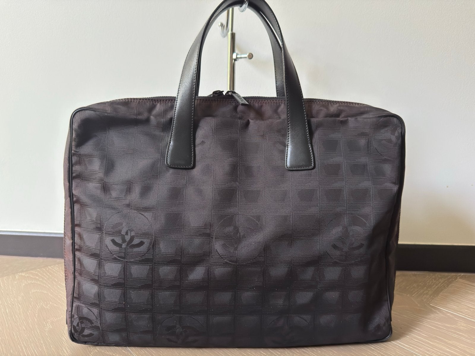 Chanel Old Travel Line Laptoptas, Ophalen of Verzenden, Gebruikt, Zwart, Overige typen