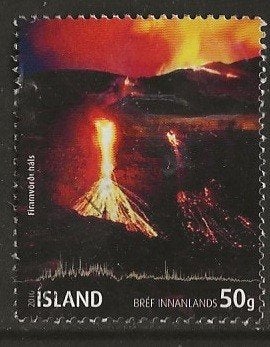IJsland 48, vulkaan voor LouisNL, Verzenden, IJsland, Gestempeld
