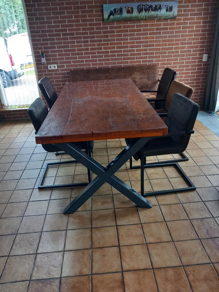 Mooie boomstam eetkamertafel, Huis en Inrichting, Ophalen, Gebruikt, 200 cm of meer, 50 tot 100 cm