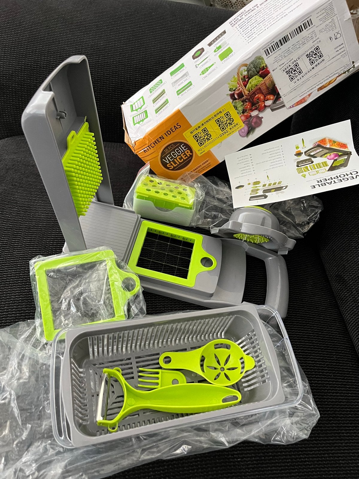 Groentesnijder - Slicer Dicer - Mandoline - 7 mesjes - Defec, Huis en Inrichting, Keuken | Keukenbenodigdheden, Ophalen, Kunststof