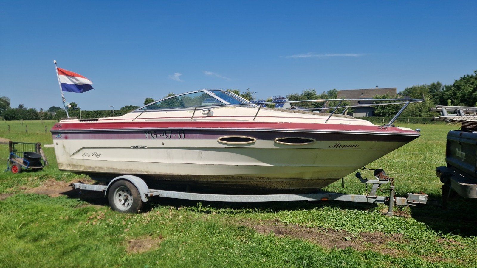 Sea Ray Monaco uit 1986 met 5.7 V8 motor (motor loopt niet), Ophalen