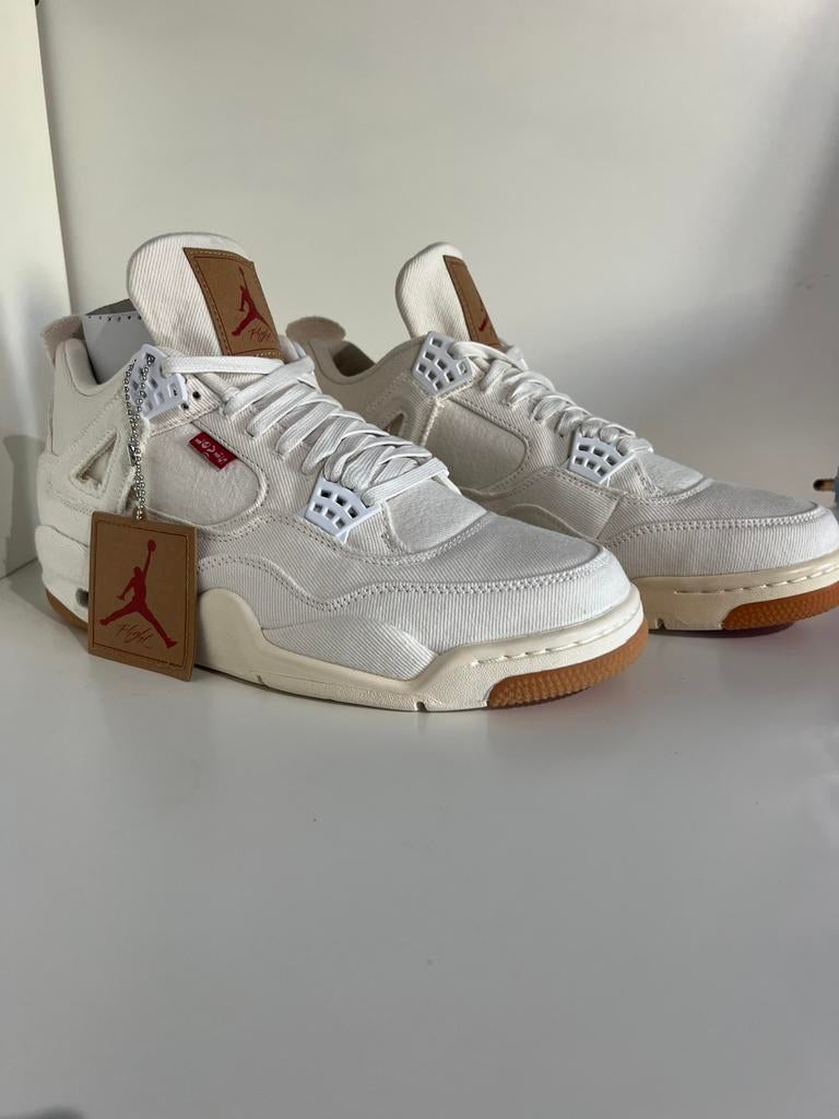 Nike Air Jordan 4 Levi’s tag White, ., Wit, Nieuw, Ophalen of Verzenden