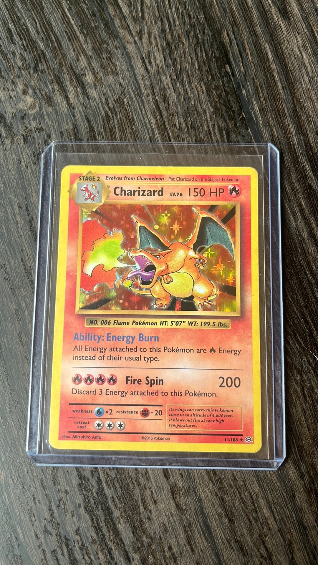 Charizard 011/108 - 2016 Pokémon Evolutions, Hobby en Vrije tijd, Verzamelkaartspellen | Pokémon, Ophalen of Verzenden, Gebruikt
