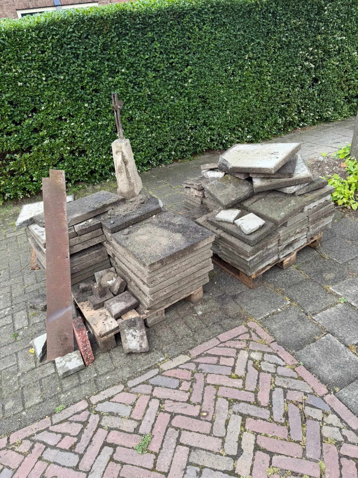 Tuintegels, Ophalen of Verzenden, Zo goed als nieuw, Beton, Terrastegels
