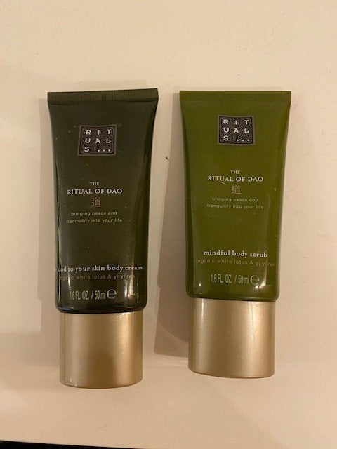 Nieuw Rituals Dao body cream 50 ml + body scrub 50 ml, Verzenden, Nieuw, Bodylotion, Crème of Olie