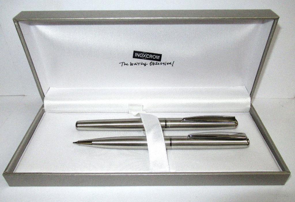 INOXCROM luxe pennen set: vulpen met potlood in doos., Overige merken, Pennenset, Nieuw, Met doosje
