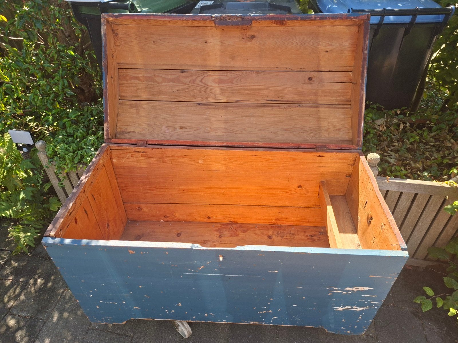 Antieke houten kist - speelgoedkist, toneelkist, etalage, Huis en Inrichting, Woonaccessoires | Kisten, Ophalen, 50 – 75, Gebruikt