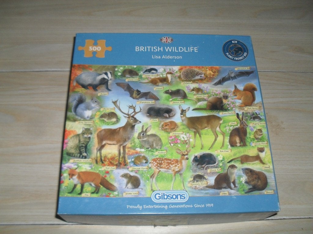 Gibsons puzzle 500 stukjes British Wildlife, Hobby en Vrije tijd, Denksport en Puzzels, Ophalen, 500 t/m 1500 stukjes, Zo goed als nieuw