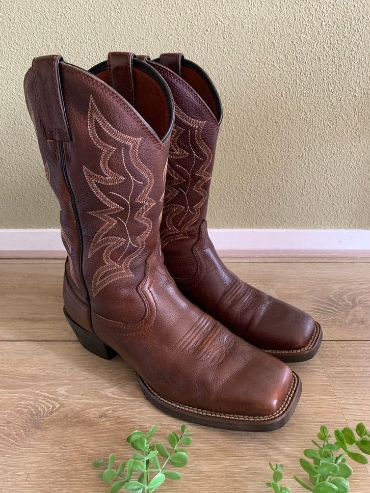 Justin Boots square toe 42 43 western boots cowboylaarzen, -, Boots, Ophalen of Verzenden, Zo goed als nieuw