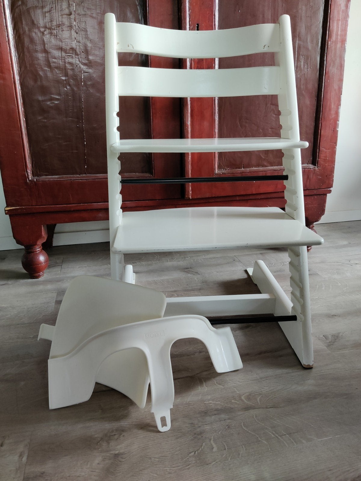Stokke Tripp Trapp meegroeistoel met babyset, Ophalen, Gebruikt, Meegroeistoel, Aanschuifbaar