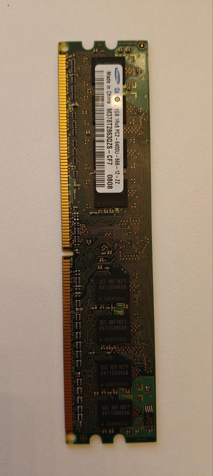 PC Geheugen (RAM) - 1GB - DDR2 - Samsung M378T2863QZS-CF7, Ophalen of Verzenden, DDR2, Desktop, Gebruikt