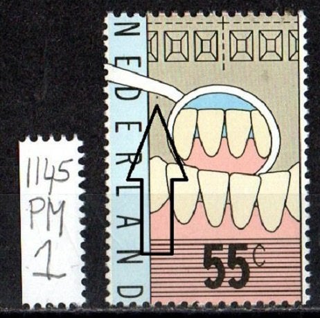 Nederland Plaatfout nr. 1145PM1 postfris, Ophalen of Verzenden, Na 1940, Postfris