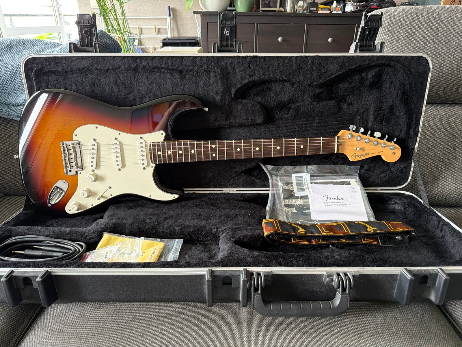 Fender Stratocaster USA Std 2010 Sunburst, Ophalen of Verzenden, Zo goed als nieuw, Solid body, Fender
