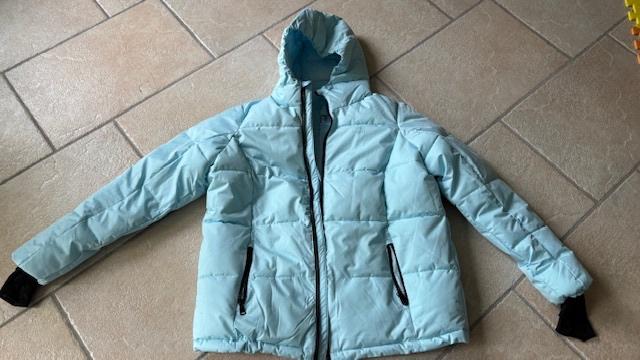 Dames skijas, winterjas lichtblauw maat L 1 keer gedragen., Ophalen of Verzenden, Zo goed als nieuw, Jack