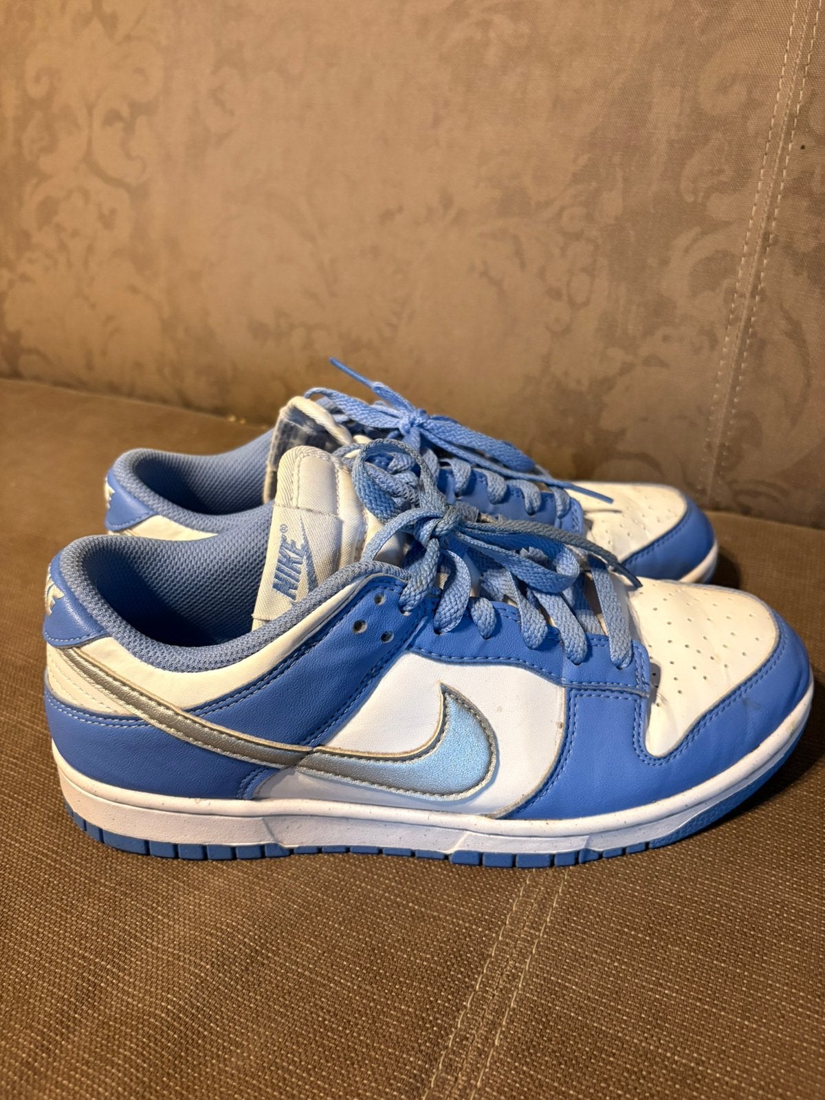 Nike Dunk Low Next Nature sneakers blauw/wit my 40 ZGAN, Ophalen of Verzenden, Zo goed als nieuw, Sneakers of Gympen